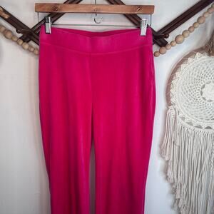 Juicy Couture Vibrant Pink Velour Flare Pants XS